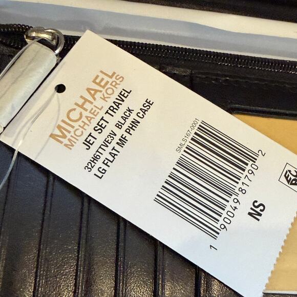 Michael Kors Jet Set Travel Large Flat Zip MF Phone Case Wristlet Wallet NEW - Picture 6 of 6